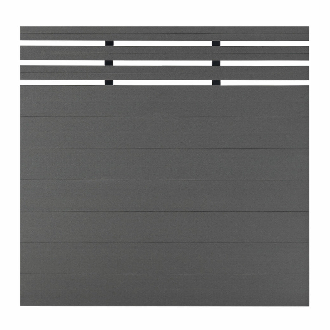mondaria Grey 72in*72in Composite Fence Panels , Aluminum post, Easy Install for Patios,Pools - CourtyardMart